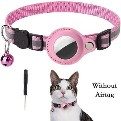 Uplift Essentials Anti Lost Reflective GPS Tracker Collar With Integrated Safety Case pink