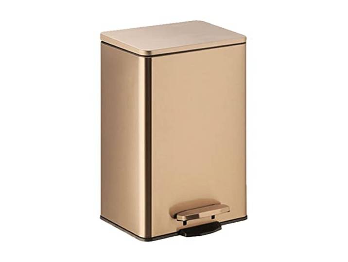 Haushaltsmülleimer Mülleimer Mit Fußpedal for Den Haushalt Abdeckung(Gold)