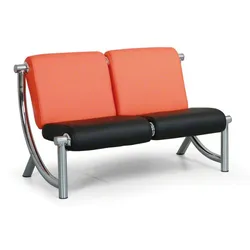 Sitzgarnitur JAZZY II, 2 Sitzflächen, orange/schwarz