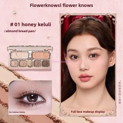 Frasier Beauty Flowerknows Strawberry Cupid Collection Makeup Palette, Blush, Highlighter, Eyeshadow & Flower Know Face Bronzer Set 01 Honey Canele