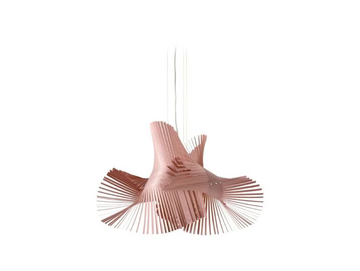 LZF Pendelleuchte Minimikado - Pale Rose (helles Rosa) , Nickel