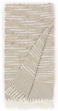 Indigo Road by Egypt Sherrod Damara Slub Stripe Tasseled Cotton Blend 1-Piece Throw