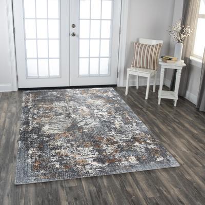 Alora Decor Lake Bold Toned Warm Blue Recycled Polyester Area Rug