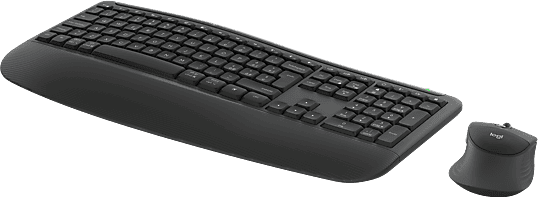 Pack Teclado + Ratón - Logitech Signature MK880, Inalámbrico, Bluetooth, Reposamanos, Multidispositivo, PC-Mac, Personalizable, Negro