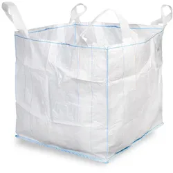 Plock GmbH SemyTop PP Big Bag - weiß - 90x90x90 cm - SWL 1000kg, SF 5:1 - 4 Hebeschlaufen