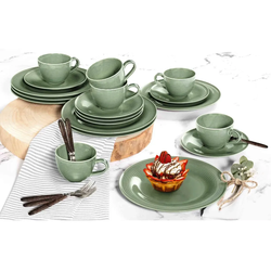 Seltmann Weiden Beat Color Glaze Kaffeeservice 18-teilig - Salbeigrün