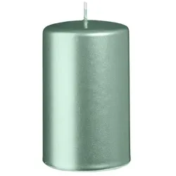 Kopschitz Kerzen Stumpenkerzen Metallic Matt Candy Green 100 x Ø 60 mm, 12 Stück