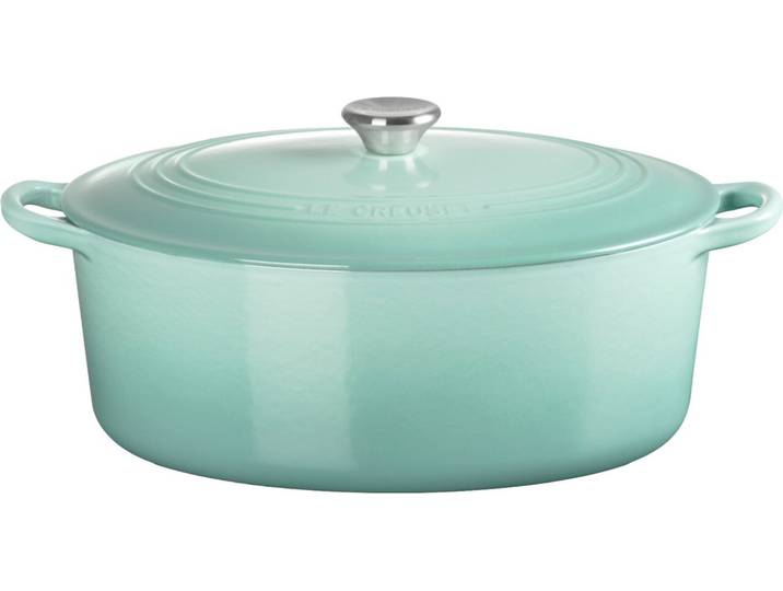 LE CREUSET Bräter 31cm oval SAGE, grün-grau, Gusseisen