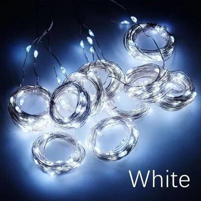 Inspired Finds 3M LED Curtain String Lights USB Fairy Light Garland With 8 Lighting Modes For Holidays & Home Decor white 300led(3m X 3m)