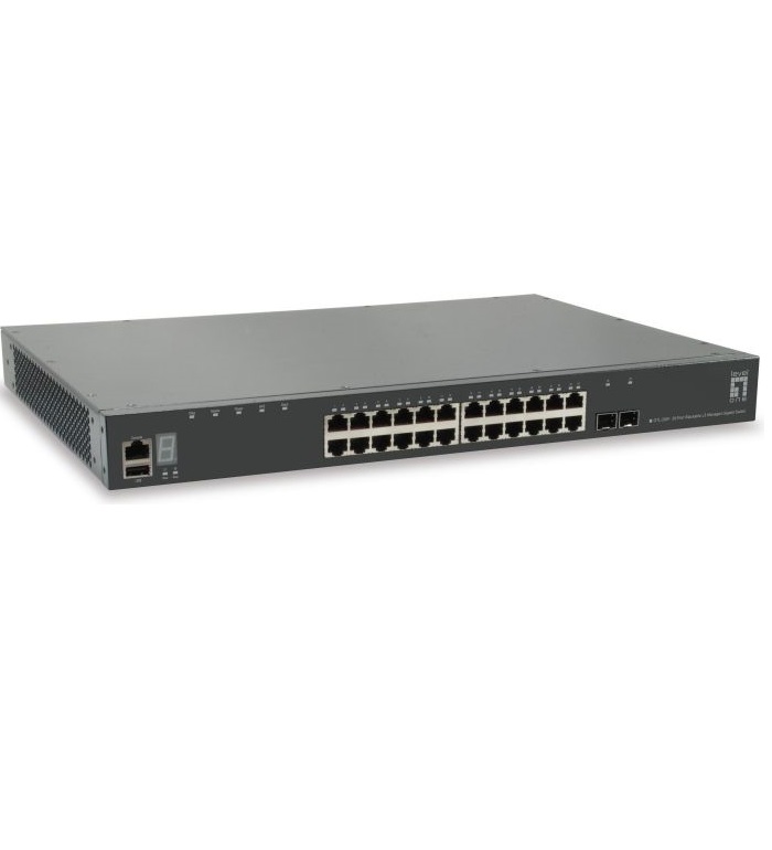 LevelOne Switch L3 verwaltet 24 x 10/100/1000 + 2 x 10 Gigabit SFP+ Uplink an Rack montierbar (GTL-2891)