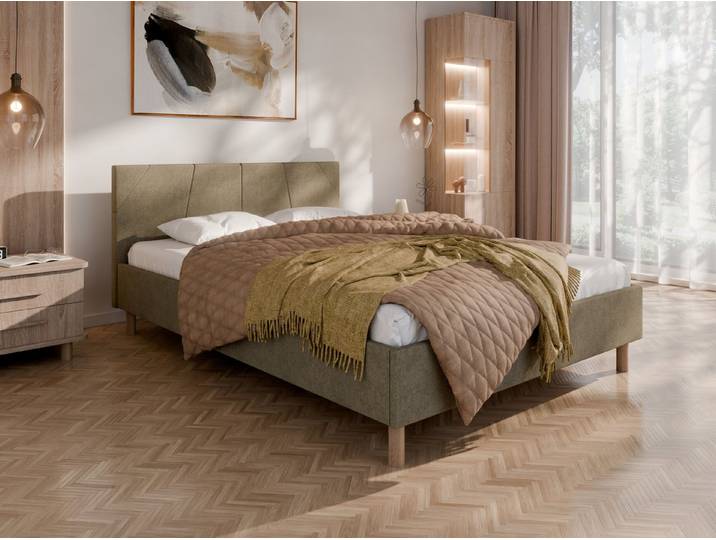 Homesy Polsterbett ALMORE Elegantes Polsterbett für modernen Wohnstil