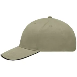 Basecal Light Brushed "MB6541" 6-Panel-Sandwich - beige/black