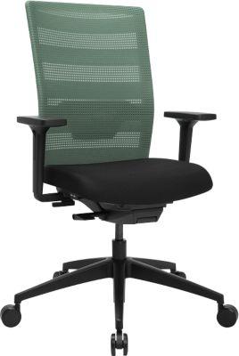 Topstar Bürostuhl AirWork, mit Armlehnen, Auto-Synchronmechanik, Muldensitz, Netzrücken mit Lordosenstütze, mint/schwarz