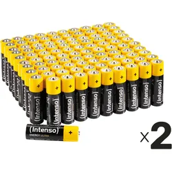 Intenso Mignon-Batterie-Set Energy Ultra, AA LR06, 200 Stück (200 Stk., AA), Batterien + Akkus
