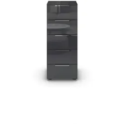 Kommode Flipp Glas Eiche/Basalt