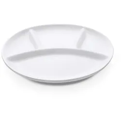 WAS Germany - Fondueteller Set 6-teilig, 4-fach Unterteilung, Ø 25 cm, Porzellan