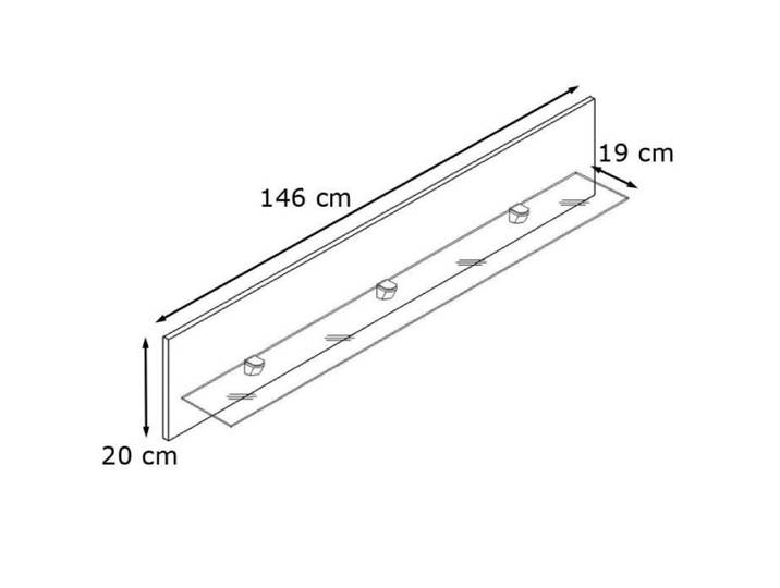 Vladon Étagère Bari V2 en Blanc haute brillance
