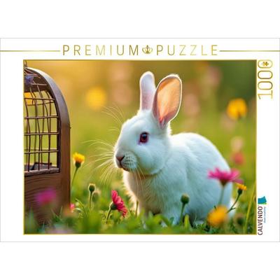 CALVENDO Puzzle Kuscheln, hoppeln, Herzen erobern. | 1000 Teile Lege-Größe 64x48cm Foto-Puzzle für glückliche Stunden