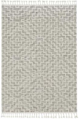 The Curated Nomad Roehamp Textured Moroccan Rug with Fringe