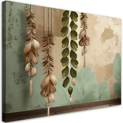 LEINWANDBILD Hängende Vintage-Blätter 100x70cm