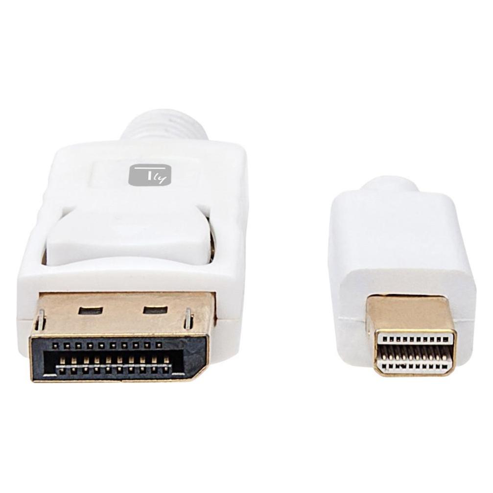 Techly Mini-DisplayPort M auf DisplayPort M Kabel 4K 60Hz weiss 3m (3 m) (ICOC-MDP-030T4K)