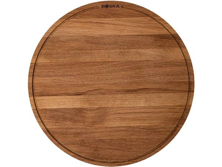 Boska Pizzaplank Friends XL - BBQ Accessoires - Eikenhout - Handige opvanggeul - Ø 40 cm