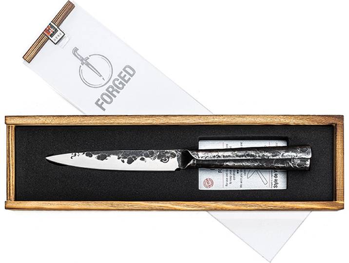 Forged Brute Universeel mes 13cm - RVS - In Houten Giftbox