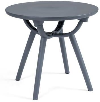 Costway Round Patio Storage Side Table for Poolside and Balcony-1 piece