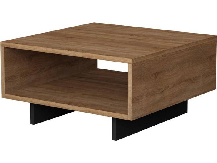 Holz-Couchtisch \ Hola\ – 60 x 60 x 32 cm – Eiche Anthrazit