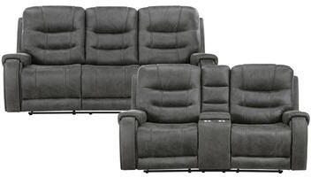 Fremont & Park Gerald 2-Piece Microfiber Manual Reclining Sofa Set - Tab Pull Motion
