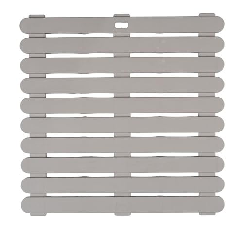 WENKO Douche-rooster voor binnen en buiten, antislip, beige, 55 x 55 cm