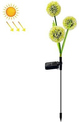 Snug & Styled Dandelion Solar Garden Lights Head Outdoor LED Lawn Pathway Waterproof Decorative Lamp 3 Head
