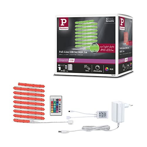 Paulmann SimpLED COB LED-strip RGB set, wit, 3m, 22W, 990lm, dimbaar