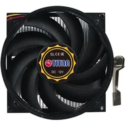 Titan DC-K8N925B/R/CU35 CPU-Kühler für AMD Sockel AMD K8/AM2/AM2+/AM3/AM3+/AM4/FM1/FM2/FM2+ bis 105W (25 mm), CPU Kühler, Silber, Schwarz