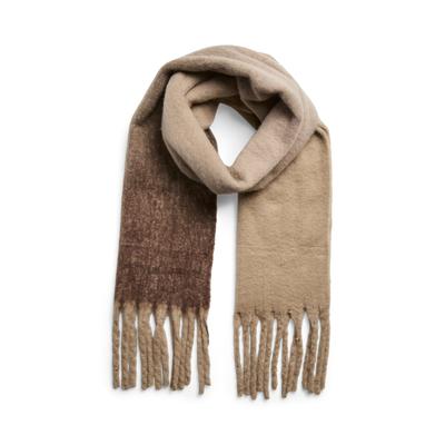 Schal PIECES "PCBEA LONG SCARF NOOS BC", Damen, beige (greige detail:ombre, hotfudge), Strick, Kunstfaser, Modetücher Schal, Kunstfaser