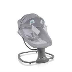 Moni Babywippe Axel 3 in 1 Schaukelfunktion Stubenwagen, Fernbedienung, Melodien grau