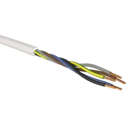 H05VV-F 5G2,5 - PVC-Schlauchleitung, weiß, Ring50m