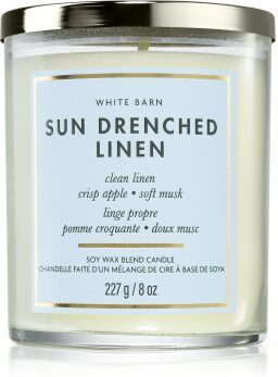 Bath & Body Works Sun Drenched Linen vela perfumada 227 g. Sun Drenched Linen