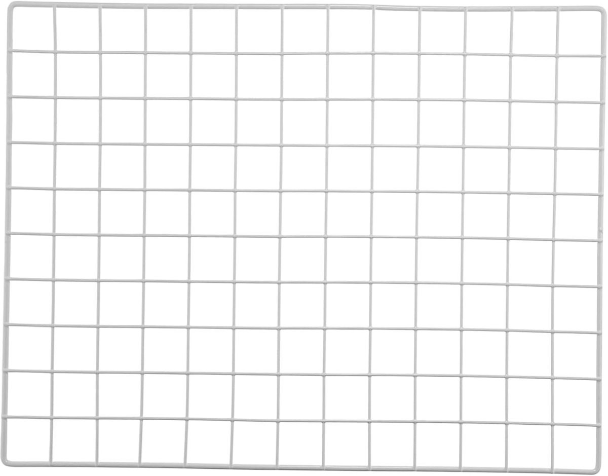 Wit Metalen Wanddecoratie Grid Fotowand Paneel B: 48,5 cm, H: 37,5 cm