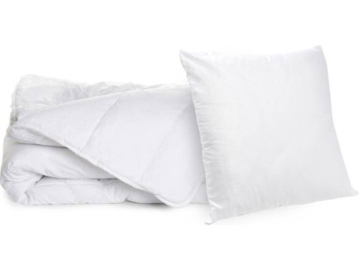 Bleu Calin Pack Couette légère 140x200 + Oreiller Moelleux 60x60cm Anti-transpiration
