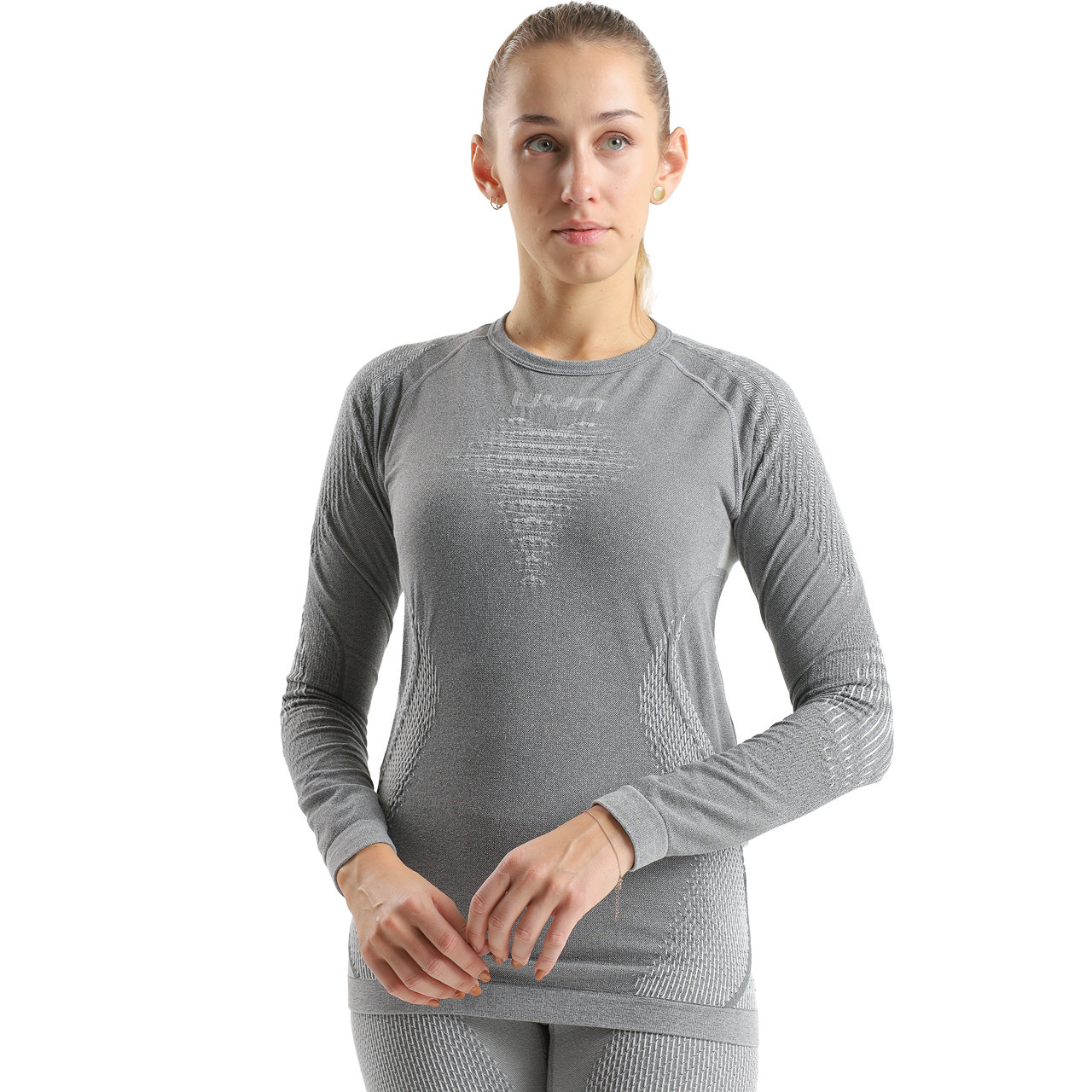 UYN Damen Langarm Shirt EVOLUTYON BIOTECH grey melange - XS