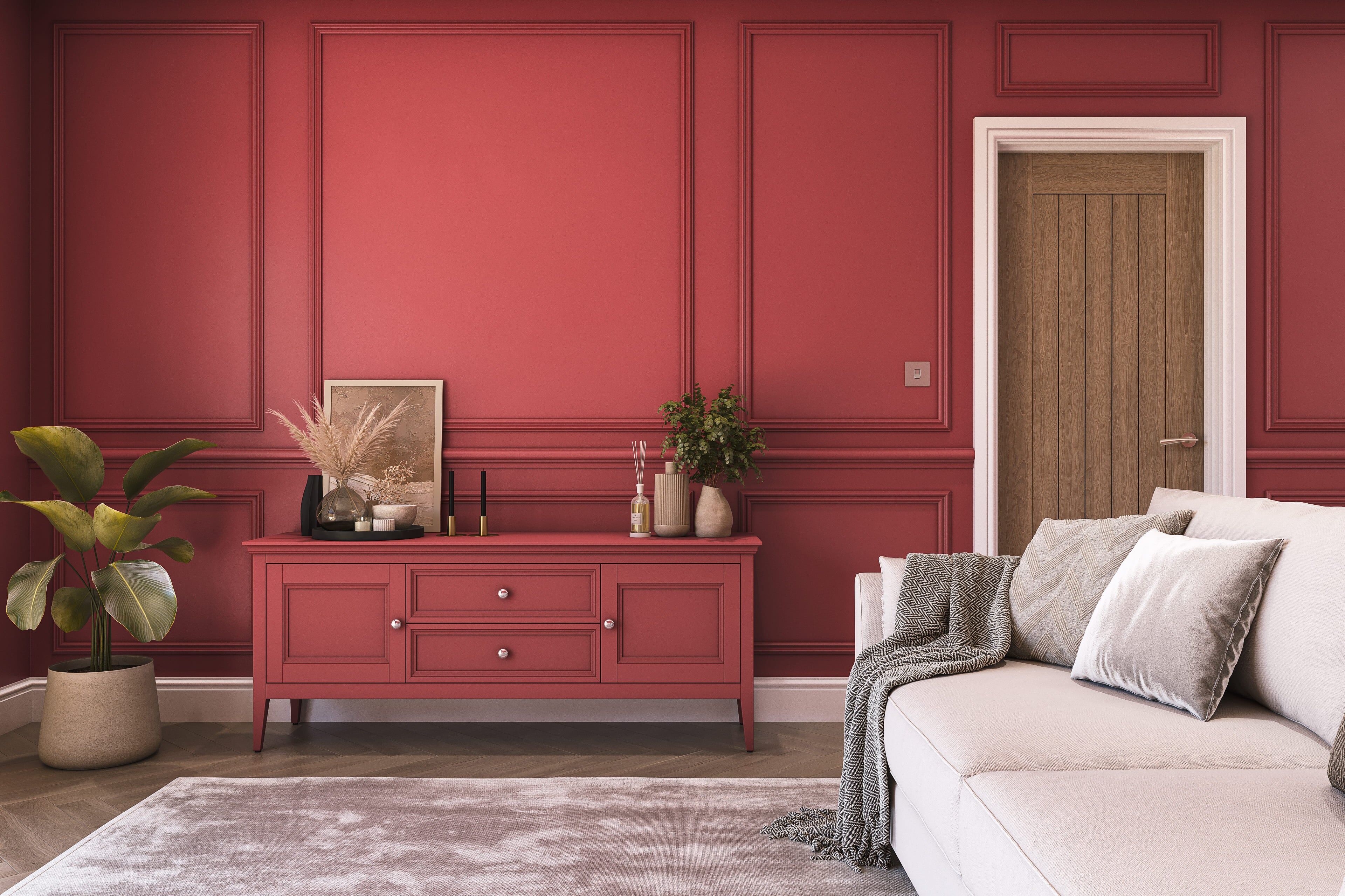 Hemway Peel and Stick Sample - Chalk Based Furniture Paint - Deep Terracotta Red