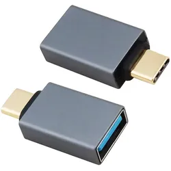 Helos Adapter OTG, USB 3.1 A Buchse/Type-C™ Stecker, PREMIUM, anthrazit