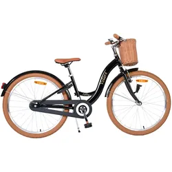 Volare Kinderfahrrad Ashley für Mädchen 24 Zoll Kinderrad in Schwarz