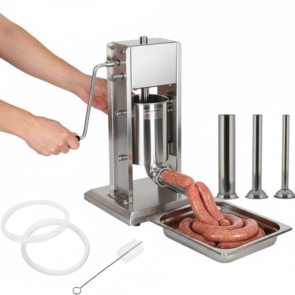 Wurstfüller Wurstfüllmaschine - 7 Liter - 2 Gänge - Edelstahl - Silber