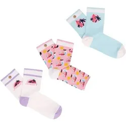 CABAIA Cabaia Damen Socken W SUMMER RIDE 3-PACK, Größe 36-41 in Pink Pink