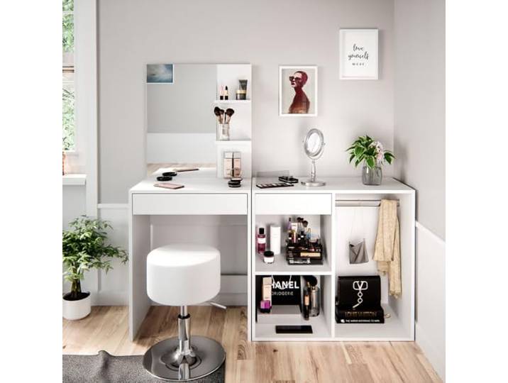 Vicco Schminktisch Isabelle, Weiß 140 cm