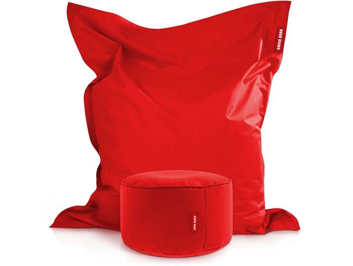 Square Riesensitzsack mit Pouf Stay - Rot