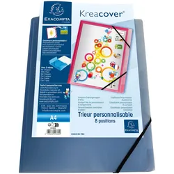 Exacompta 55380E 10x Eckspann-Ordnungsmappe mit 3 Klappen DIN A4 - Farben sortiert