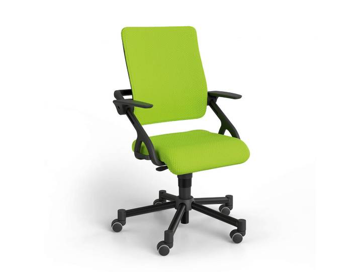 Paidi Jugenddrehstuhl, Limette, Schwarz, Kunststoff, Drehkreuz, 58x83-97x60 cm, Oeko-Tex® Standard 100, Stoffauswahl, Sitzfläche 360° drehbar, Bezug abnehmbar, Baby- und Kindermöbel, Kinderzimmer & Jugendzimmer, Jugendschreibtischstuhl & Kinderschreibtischstuhl